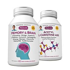 Memory and Brain with Acetyl L-Carnitine Kit - 180 Capsules Each