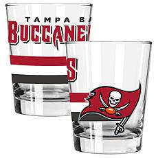 Memory Company Big Stripes TB Buccaneers 2pk 15oz Double Old Fashionn