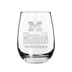 Memory Company Classic Crew Stemless Wine Glass 2-pack, U. of Michigan