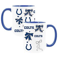 Memory Company Colts 2pk 15oz Bow Coffee Mug