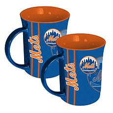 Memory Company MLB Mets 15oz Reflective Logo Mug 2-Pack