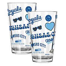 Memory Company MLB Royals 16-oz Stainless Steel Pint Glasses 2-Pack