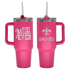 Memory Company NFL  40oz Best Mom Ever Pink Tumbler Saints