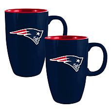 Memory Company NFL Patriots 20oz Ceramic Team Tall Mug 2-Pack