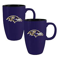 Memory Company NFL Ravens 20oz Ceramic Team Tall Mug 2-Pack