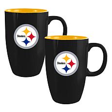 Memory Company NFL Steelers 20oz Ceramic Team Tall Mug 2-Pack