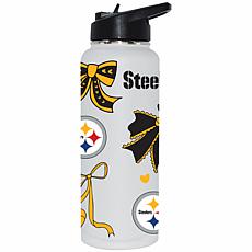 Memory Company NFL Steelers 34-oz Bow White Quencher Tumbler