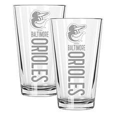 Memory Company Orioles 2 pack 16oz Pint Glass