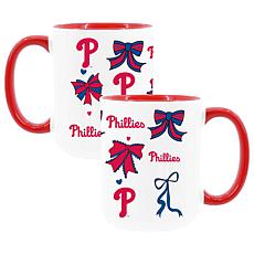Memory Company Phillies 2pk 15oz Bow Coffee Mug