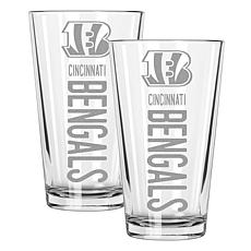 Memory Company Pinnacle Cincinnati Bengals 16oz Pint Glass 2-pack