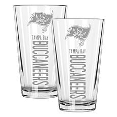 Memory Company Pinnacle Tampa Bay Buccaneers 2 pack 16oz Pint Glass