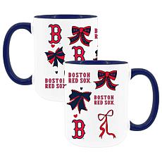 Memory Company Red Sox 2pk 15oz Bow Coffee Mug