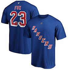 Men's Fanatics Adam Fox Blue New York Rangers Authentic Stack Name ...
