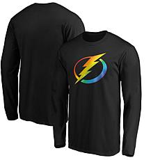 Men's Fanatics Black Tampa Bay Lightning Team Pride Logo Long Sleev...