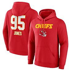 Men's Fanatics Chris Jones Red Kansas City Chiefs Wordmark Player N...