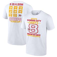 Men's Fanatics White Kansas City Chiefs Eight-Time AFC West Divisio...