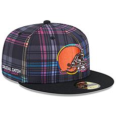 Men's New Era Black Cleveland Browns 2024 NFL Crucial Catch Plaid 5...