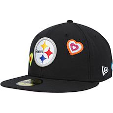 Men's New Era Black Pittsburgh Steelers Chain Stitch Heart 59FIFTY ...