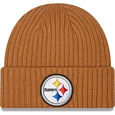 '47 Black Pittsburgh Steelers Bauble Cuffed Knit Hat with Pom