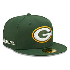 Men's New Era x Alpha Industries Green Green Bay Packers Alpha 59FI...