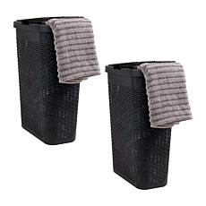 Mind Reader 40 Liter Laundry Hamper Set of 2 Black