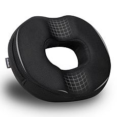 Mind Reader Donut Pillow Seat Cushion with Air Cloud Technology Black