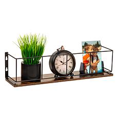 Mind Reader Metal and Wood Desktop Display Shelf