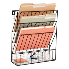 Mind Reader Metal Wire Desktop Organizer with Hooks