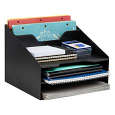 Mind Reader Plastic Desktop Organizer Vertical File Holder Pink