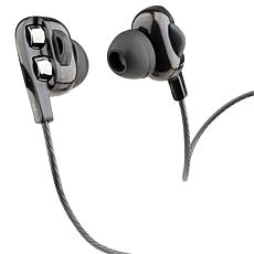 MobileSpec Dual Driver Wired Earbuds, Black