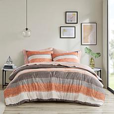 Modern Stripe Comforter Bed in a Bag Set with Sheets