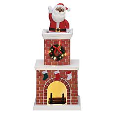 Mr. Christmas 16" Animated Santa in Chimney - Black
