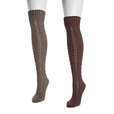 Muk Luks 2-pk. Women's Slouch Knit Cable 