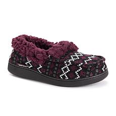 purple moccasin slippers