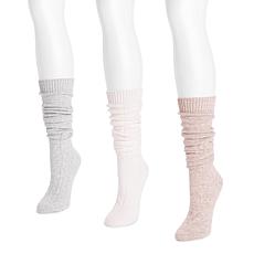MUK LUKS Women's 3-pack Knee-High Socks