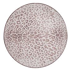 My Magic Carpet Miya Leopard Washable Round Area Rug 6'