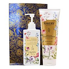 Nakery Beauty Blushing Blossoms Body Butter and Face, Body & Hair Wash