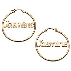 Name Medium 35mm Hoop Earrings