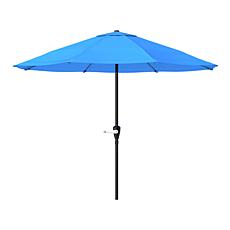 Nature Spring 9' Patio Umbrella with Easy Crank - Lake Blue