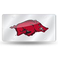 NCAA Laser Tag Silver License Plate - Arkansas