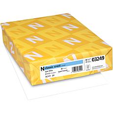 Neenah 80lb Classic Crest Cardstock 8.5"X11" 250/Pkg - Solar White