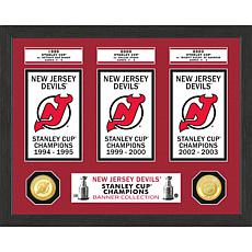 New Jersey Devils Stanley Cup Banner Collection Photo Mint