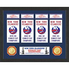 New York Islanders Stanley Cup Commemorative Banner & Coin Frame