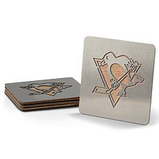 NHL Boasters 4-piece Coaster Set - Pittsburgh Penguins