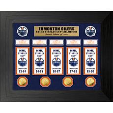 NHL Oilers 5-Time Stanley Cup Champs Deluxe Banner