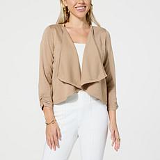 Nina Leonard 3/4-Sleeve Sweater Knit Bolero