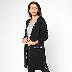 Nina Leonard Long Sleeve Sweater Cardigan