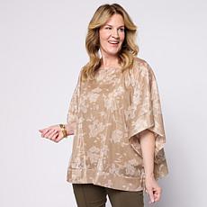 Nina Leonard Sparkle Printed Kimono Top