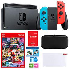 Nintendo Switch Neon Mario Kart 8 Bundle