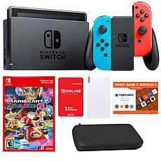 Nintendo Switch Neon Mario Kart 8 Bundle